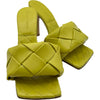 ボッテガ・ヴェネタ BOTTEGA VENETA リド イントレチャートミュールサンダル イエロー レザー レディース サンダル