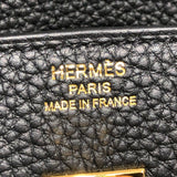 エルメス HERMES バーキン25 W刻 ブラック　GD金具 トゴ レディース ハンドバッグ