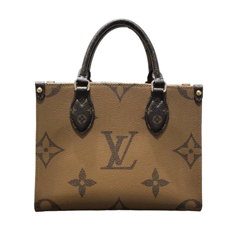 ルイ・ヴィトン LOUIS VUITTON オンザゴーPM M46373 ブラウン　GD金具 モノグラム・リバース レディース ショルダーバッグ