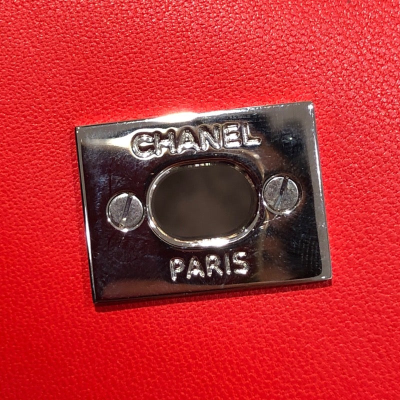 シャネル CHANEL マトラッセチェーンショルダー レッド/SV金具 ラムスキン レディース ショルダーバッグ