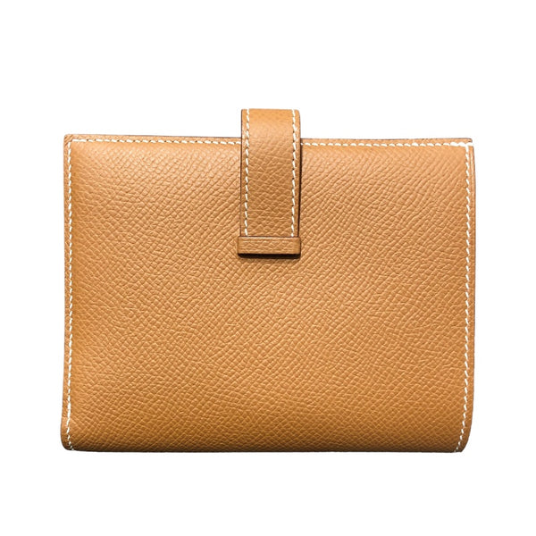 エルメス HERMES ベアンコンパクト B刻 ゴールド/GD金具 エプソン レディース 二つ折り財布
