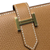 エルメス HERMES ベアンコンパクト B刻 ゴールド/GD金具 エプソン レディース 二つ折り財布