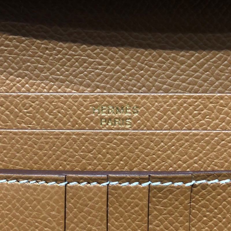 エルメス HERMES ベアンコンパクト B刻 ゴールド/GD金具 エプソン レディース 二つ折り財布