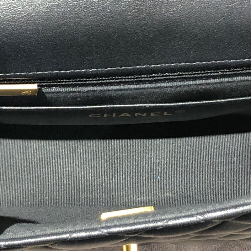 シャネル CHANEL ミニマトラッセチェーンショルダー AS3738 ブラック　GD金具 ラムスキン レディース ショルダーバッグ