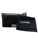 シャネル CHANEL ボーイシャネル25 A67086 ブラック　GD金具 キャビアスキン レディース ショルダーバッグ