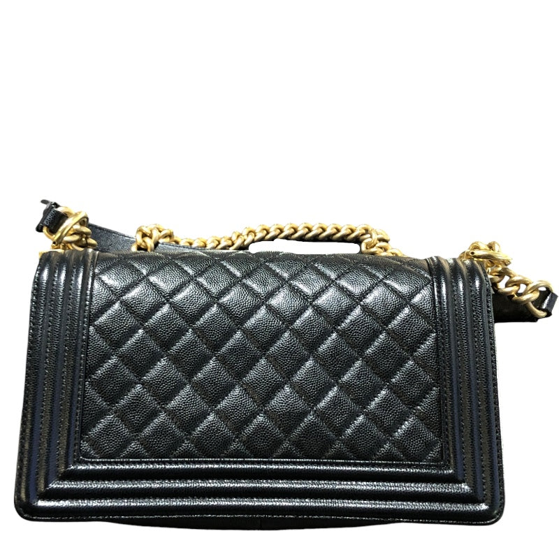 シャネル CHANEL ボーイシャネル25 A67086 ブラック　GD金具 キャビアスキン レディース ショルダーバッグ