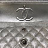 シャネル CHANEL マトラッセ25 キャビアスキン シルバー　SV金具 キャビアスキン レディース ショルダーバッグ