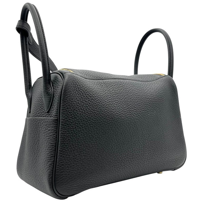 エルメス HERMES リンディ26 W刻印 ブラック ゴールド金具 トリヨン レディース ショルダーバッグ
