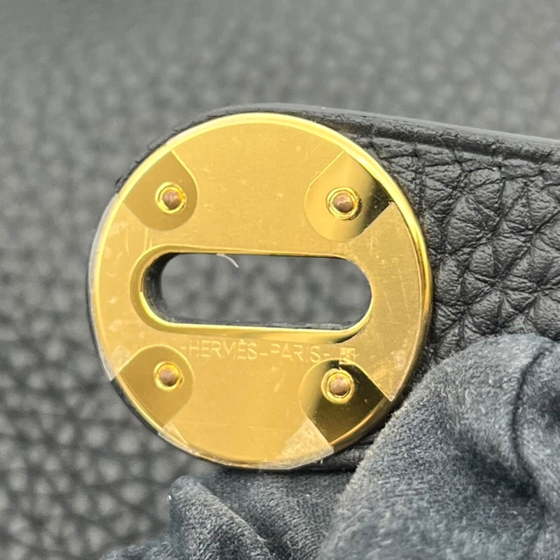 エルメス HERMES リンディ26 W刻印 ブラック ゴールド金具 トリヨン レディース ショルダーバッグ