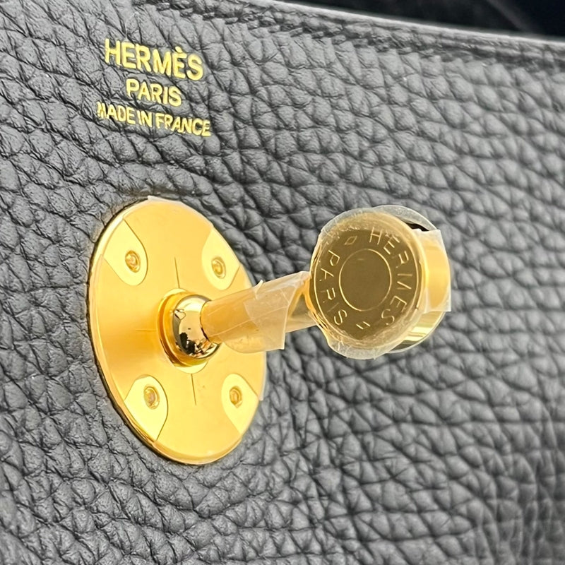 エルメス HERMES リンディ26 W刻印 ブラック ゴールド金具 トリヨン レディース ショルダーバッグ