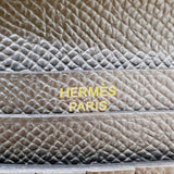 エルメス HERMES ベアンコンパクト W刻（2024年製） ブラック ゴールド金具 ヴォーエプソン エプソン ユニセックス 二つ折り財布