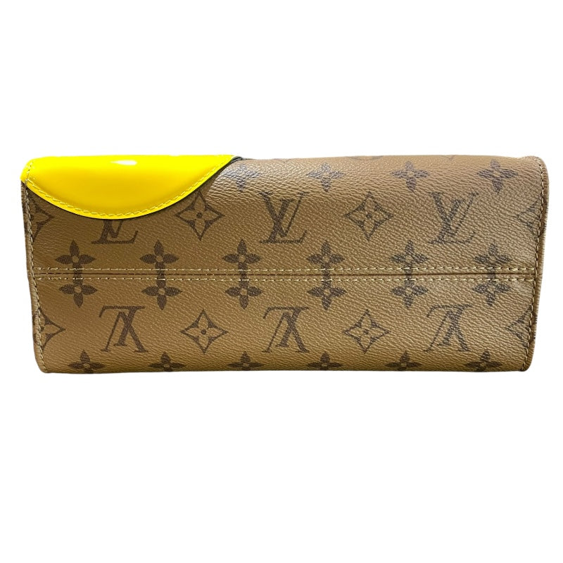 ルイ・ヴィトン LOUIS VUITTON オンザゴーPM M47199 マロン/ゴールド金具 コーティングキャンパス レディース ショルダーバッグ