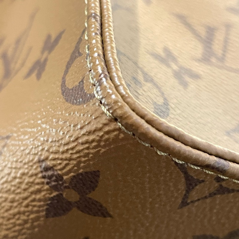 ルイ・ヴィトン LOUIS VUITTON オンザゴーPM M47199 マロン/ゴールド金具 コーティングキャンパス レディース ショルダーバッグ