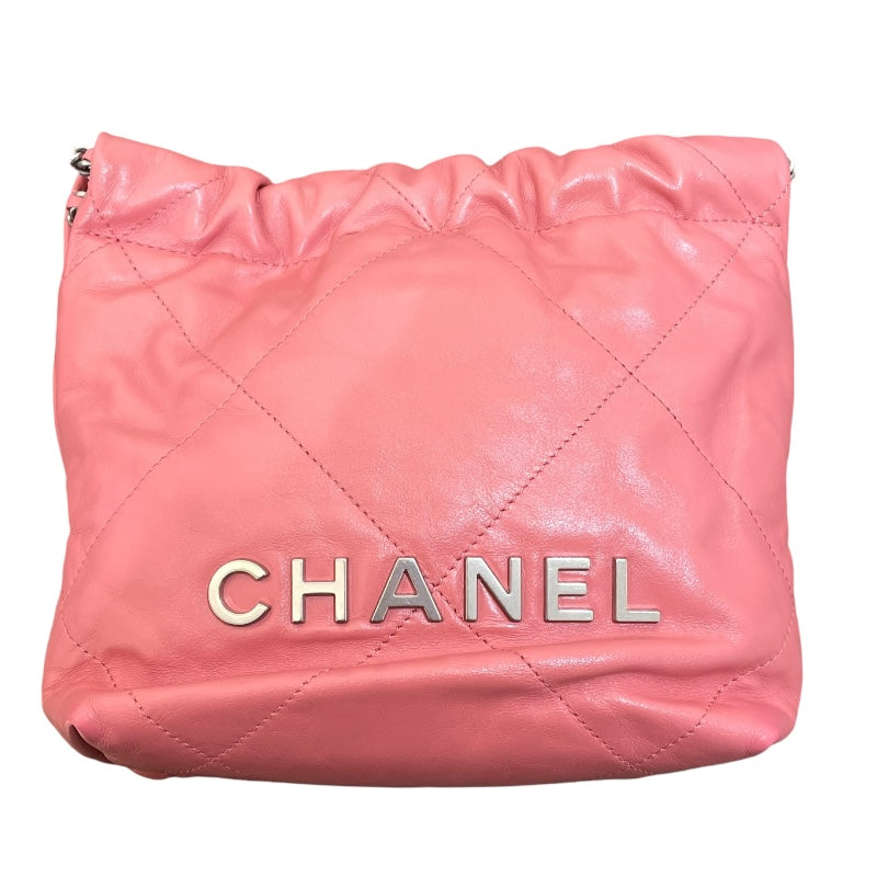 シャネル CHANEL ミニハンドバッグ AS3980 ピンク/シルバー金具 シャイニーカーフ レディース ショルダーバッグ