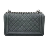 シャネル CHANEL ボーイシャネル25 A67086/17番台 グリーン/シルバー金具 マットキャビア レディース ショルダーバッグ