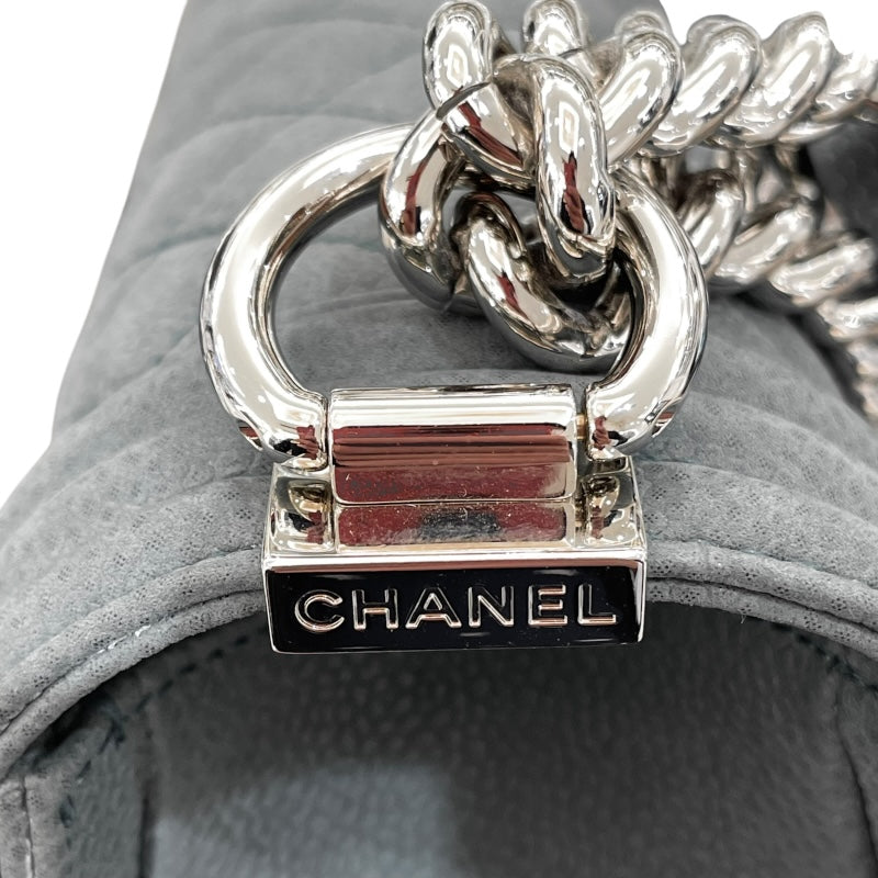 シャネル CHANEL ボーイシャネル25 A67086/17番台 グリーン/シルバー金具 マットキャビア レディース ショルダーバッグ