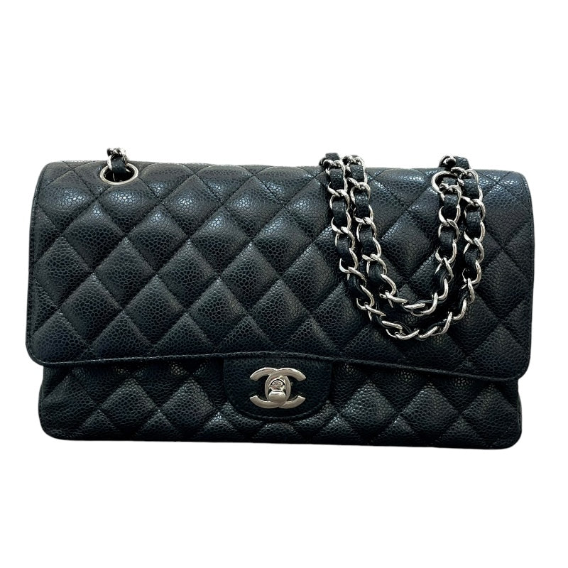 シャネル CHANEL マトラッセ25 A01112 ブラック/シルバー金具 キャビア レディース ショルダーバッグ