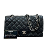 シャネル CHANEL マトラッセ25 A01112 ブラック/シルバー金具 キャビア レディース ショルダーバッグ