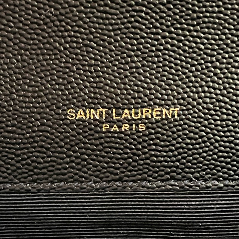 サンローラン SAINT LAURENT エンヴェロップミディアム 600185BOW911000 ブラック/ゴールド金具 カーフ レディース ショルダーバッグ