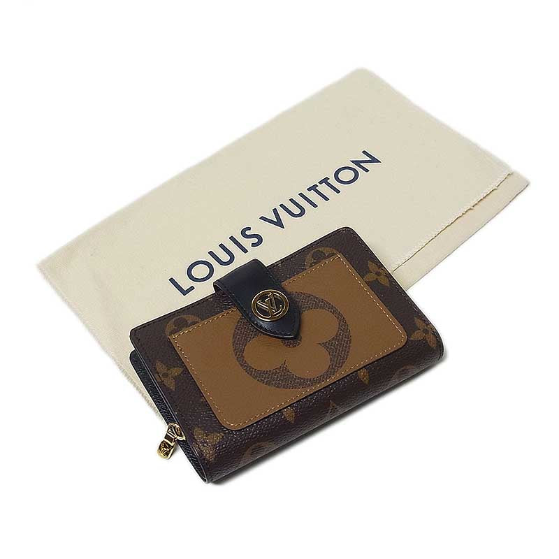 ルイ・ヴィトン LOUIS VUITTON モノグラムリバース ポルトフォイユ・ジュリエット M69432 ブラウン PVC レディース 二つ折り財布