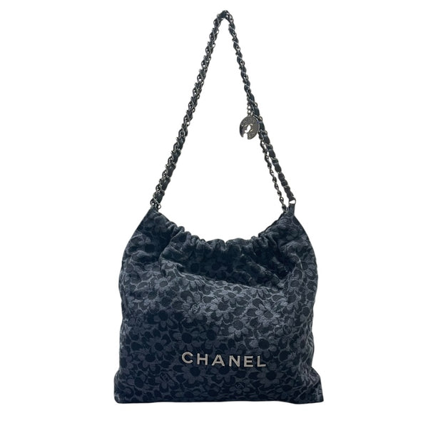 シャネル CHANEL CHANEL22 スモールハンドバッグ AS3261 ブラック デニム レディース ハンドバッグ