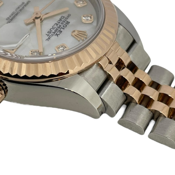 ロレックス ROLEX デイトジャスト28 ホワイトシェル ランダムシリアル 279171NG ホワイトシェル K18PG/SS 自動巻き レディース 腕時計