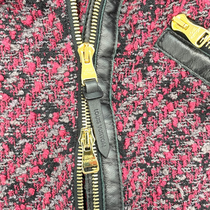 ルイ・ヴィトン LOUIS VUITTON ツイードコート ボルドー コットン レディース その他アウター