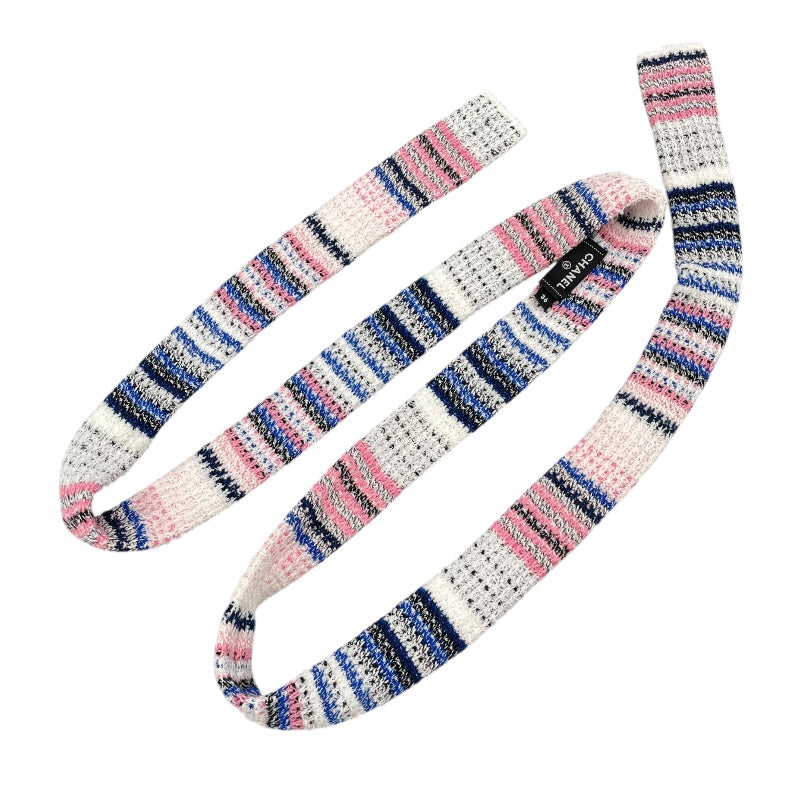 シャネル CHANEL ベルテッドニットカーディガン P77112 マルチカラー コットン レディース カーディガン
