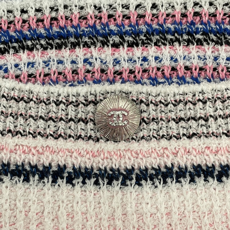 シャネル CHANEL ベルテッドニットカーディガン P77112 マルチカラー コットン レディース カーディガン
