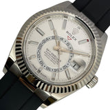 ロレックス ROLEX スカイドゥエラー ランダムシリアル 336239 ホワイト K18WG/ラバー 自動巻き メンズ 腕時計