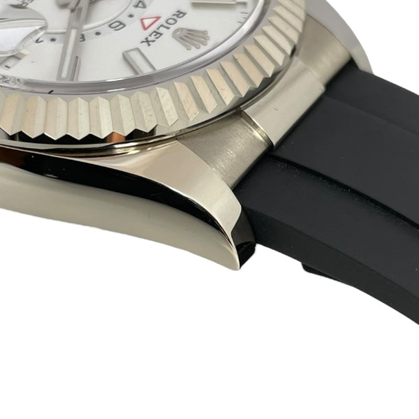 ロレックス ROLEX スカイドゥエラー ランダムシリアル 336239 ホワイト K18WG/ラバー 自動巻き メンズ 腕時計