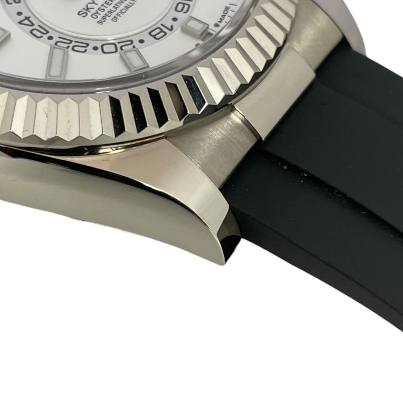 ロレックス ROLEX スカイドゥエラー ランダムシリアル 336239 ホワイト K18WG/ラバー 自動巻き メンズ 腕時計