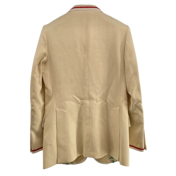 グッチ GUCCI 裏地総柄ブレザージャケット 577291 クリーム レーヨン レディース テーラードジャケット