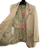 グッチ GUCCI 裏地総柄ブレザージャケット 577291 クリーム レーヨン レディース テーラードジャケット