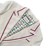 グッチ GUCCI 裏地総柄ブレザージャケット 577291 クリーム レーヨン レディース テーラードジャケット