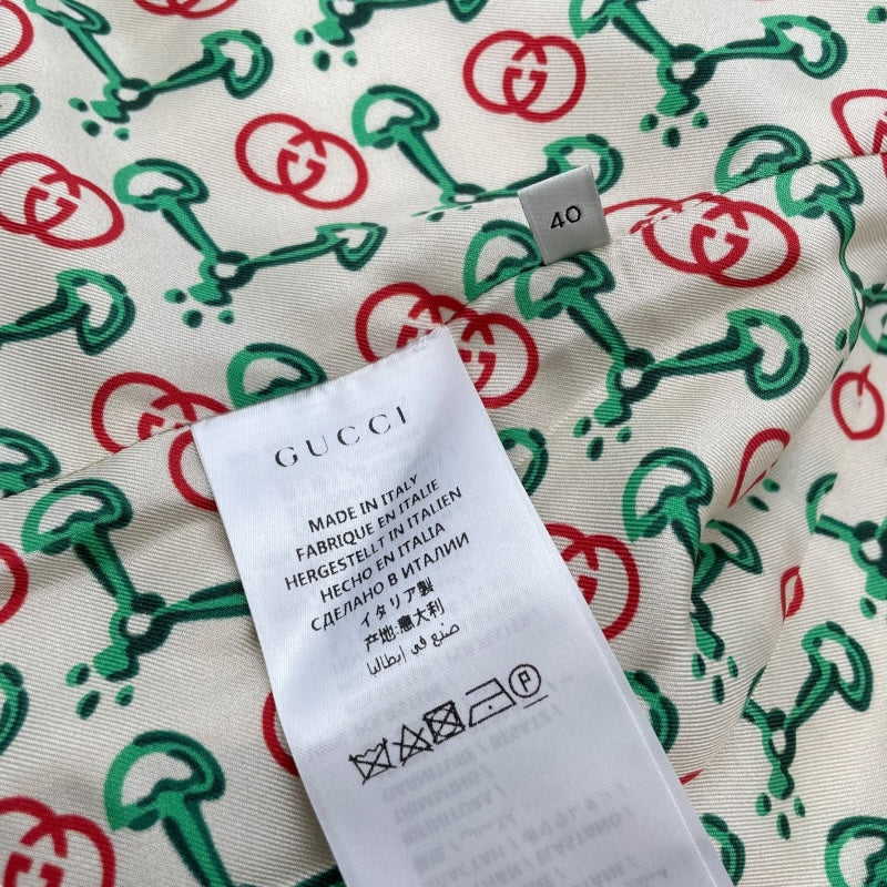 グッチ GUCCI 裏地総柄ブレザージャケット 577291 クリーム レーヨン レディース テーラードジャケット