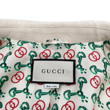 グッチ GUCCI 裏地総柄ブレザージャケット 577291 クリーム レーヨン レディース テーラードジャケット