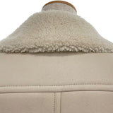 フェンディ FENDI ムートンレザージャケット FM5360 クリーム レザー レディース その他アウター