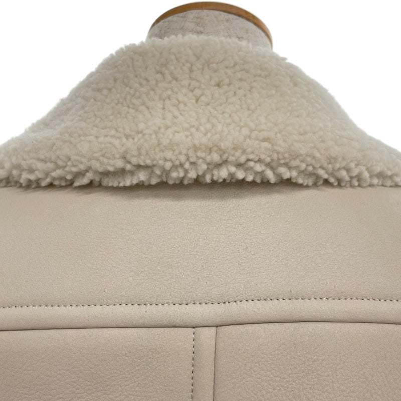 フェンディ FENDI ムートンレザージャケット FM5360 クリーム レザー レディース その他アウター