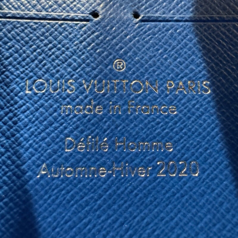 ルイ・ヴィトン LOUIS VUITTON ソフトトランクウォレット M45432 ブルー　シルバー金具 モノグラムクラウド メンズ ショルダーバッグ