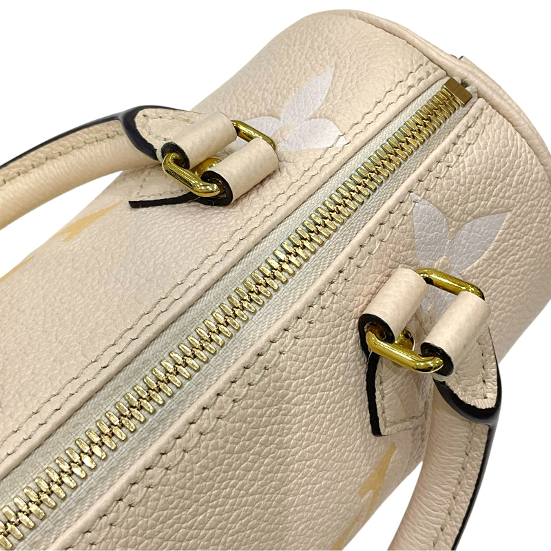 ルイ・ヴィトン LOUIS VUITTON パピヨンBB M45708 クリームサフラン モノグラム・アンプラントレザー レディース ショルダーバッグ