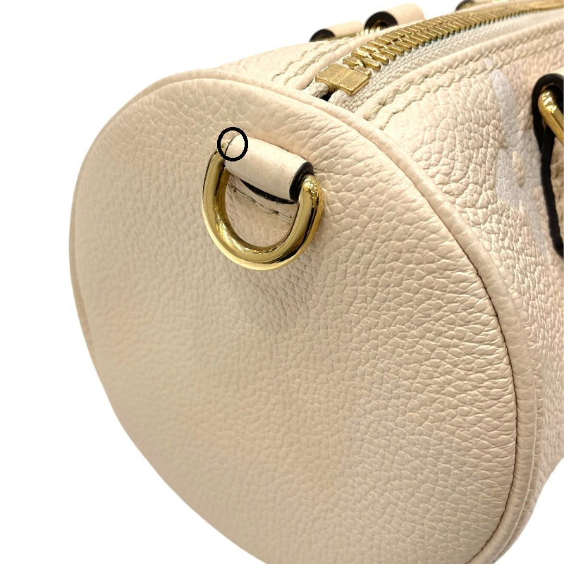 ルイ・ヴィトン LOUIS VUITTON パピヨンBB M45708 クリームサフラン モノグラム・アンプラントレザー レディース ショルダーバッグ