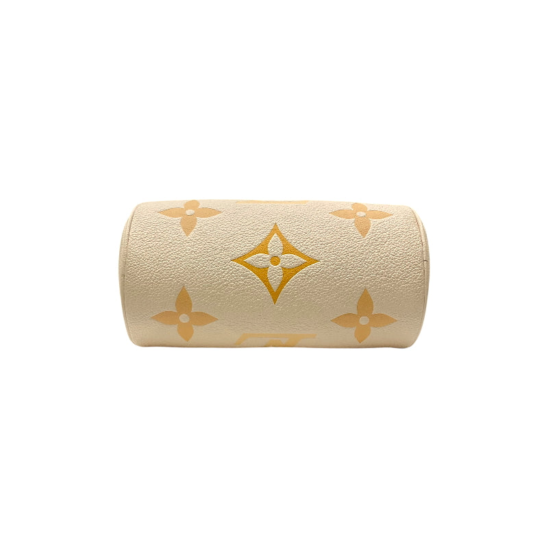ルイ・ヴィトン LOUIS VUITTON パピヨンBB M45708 クリームサフラン モノグラム・アンプラントレザー レディース ショルダーバッグ