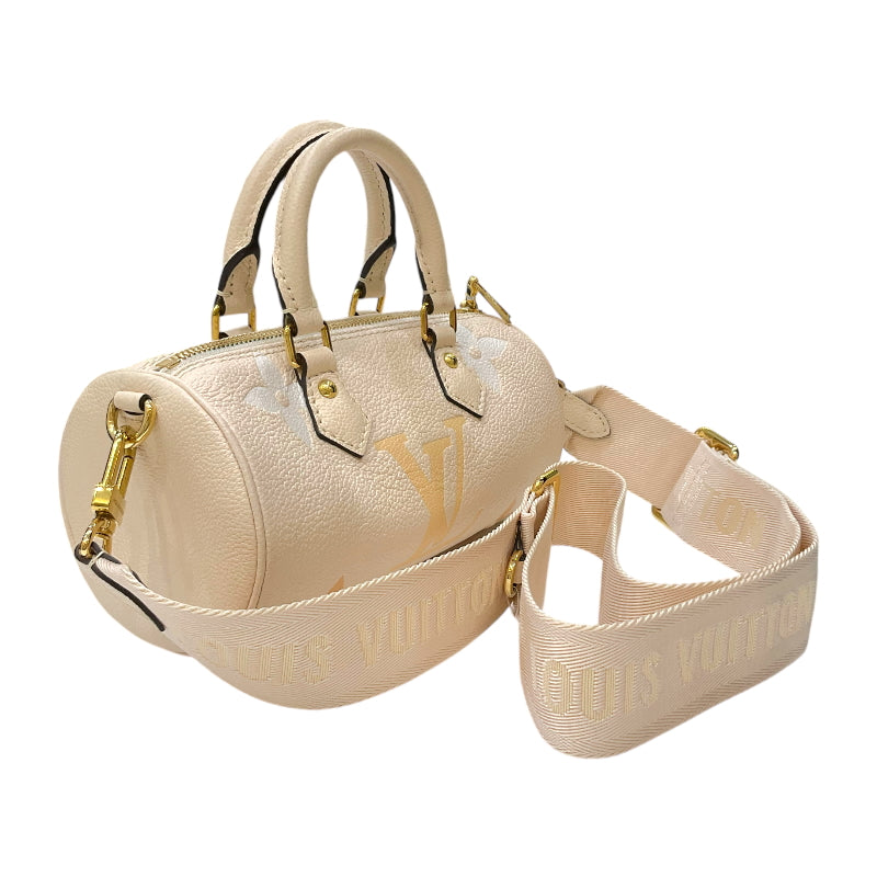 ルイ・ヴィトン LOUIS VUITTON パピヨンBB M45708 クリームサフラン モノグラム・アンプラントレザー レディース ショルダーバッグ