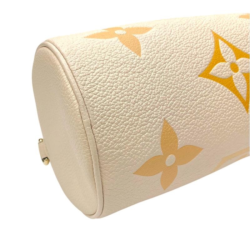ルイ・ヴィトン LOUIS VUITTON パピヨンBB M45708 クリームサフラン モノグラム・アンプラントレザー レディース ショルダーバッグ
