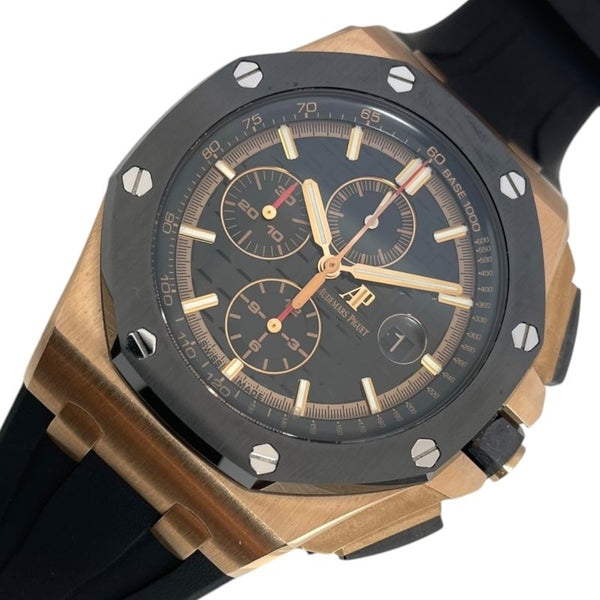 オーデマ・ピゲ AUDEMARS PIGUET ロイヤルオークオフショア クロノグラフ 26401RO.OO.A002CA.02 ブラック K18PG/セラミック/ラバーベルト 自動巻き メンズ 腕時計