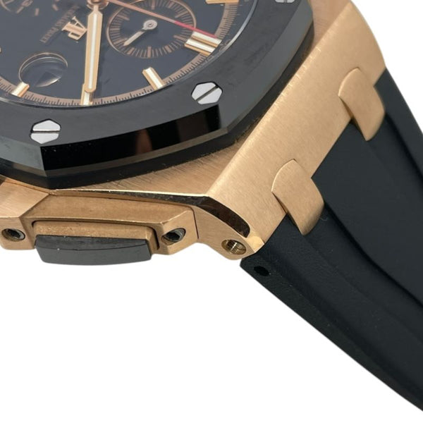 オーデマ・ピゲ AUDEMARS PIGUET ロイヤルオークオフショア クロノグラフ 26401RO.OO.A002CA.02 ブラック K18PG/セラミック/ラバーベルト 自動巻き メンズ 腕時計
