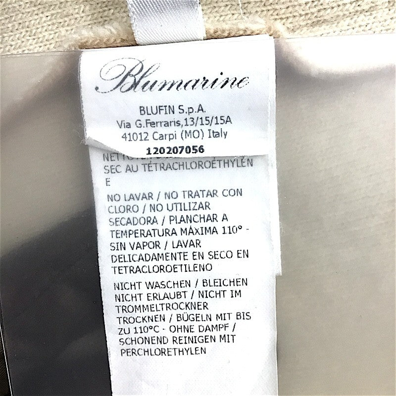 ブルマリン BLUMARINE ニットコート AW/F 1 44 イタリア製 ベージュ ウール/カシミヤ/ナイロン レディース その他アウター