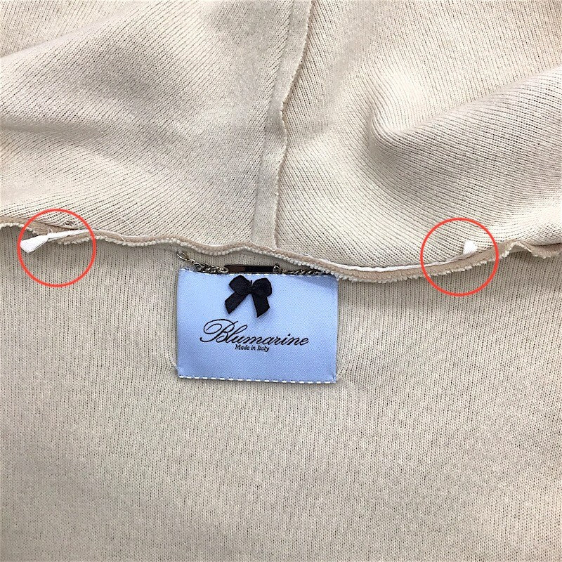 ブルマリン BLUMARINE ニットコート AW/F 1 44 イタリア製 ベージュ ウール/カシミヤ/ナイロン レディース その他アウター