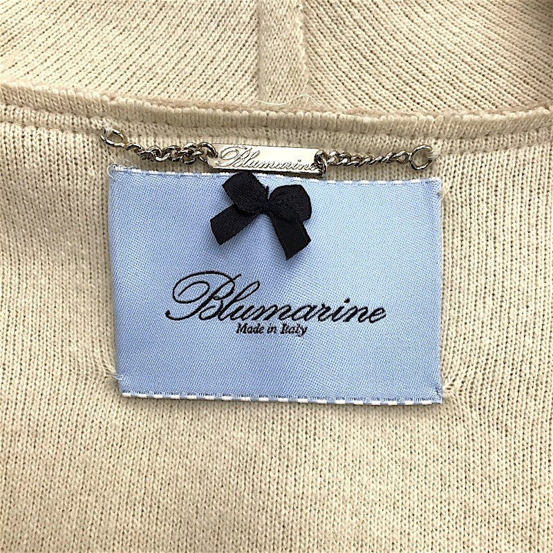 ブルマリン BLUMARINE ニットコート AW/F 1 44 イタリア製 ベージュ ウール/カシミヤ/ナイロン レディース その他アウター